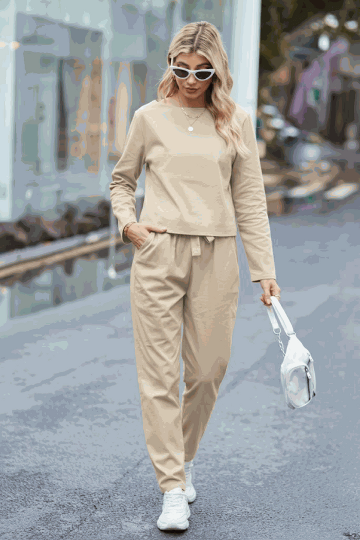 100% Cotton Linen Monochrome 2 Piece Set