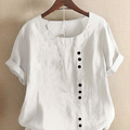 Effortless Button Detail Summer Blouse