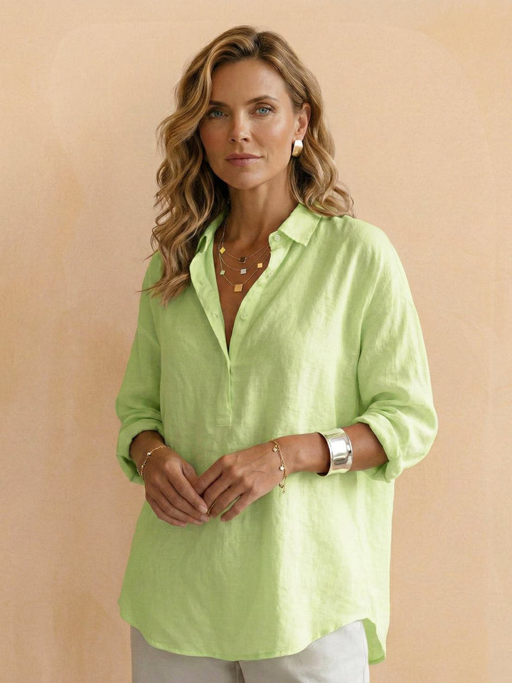 100% Cotton Popover Blouse