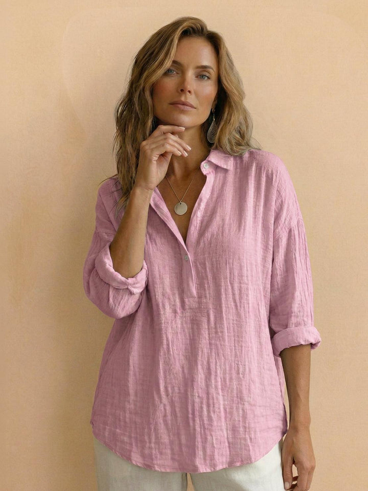 100% Cotton Popover Blouse