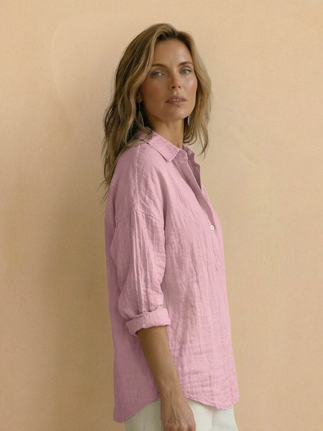100% Cotton Popover Blouse
