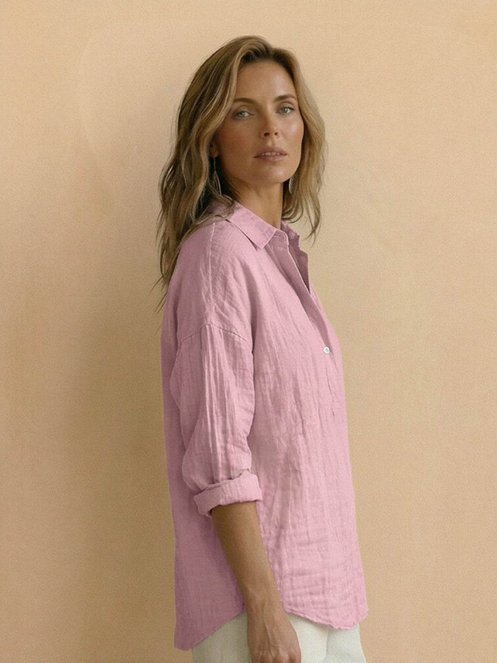 100% Cotton Popover Blouse