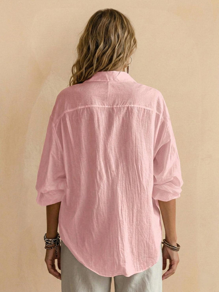 100% Cotton Popover Blouse