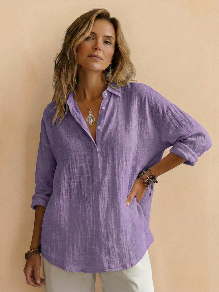 100% Cotton Popover Blouse