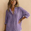 100% Cotton Popover Blouse