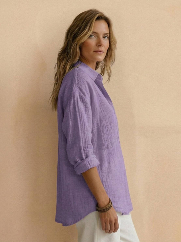 100% Cotton Popover Blouse