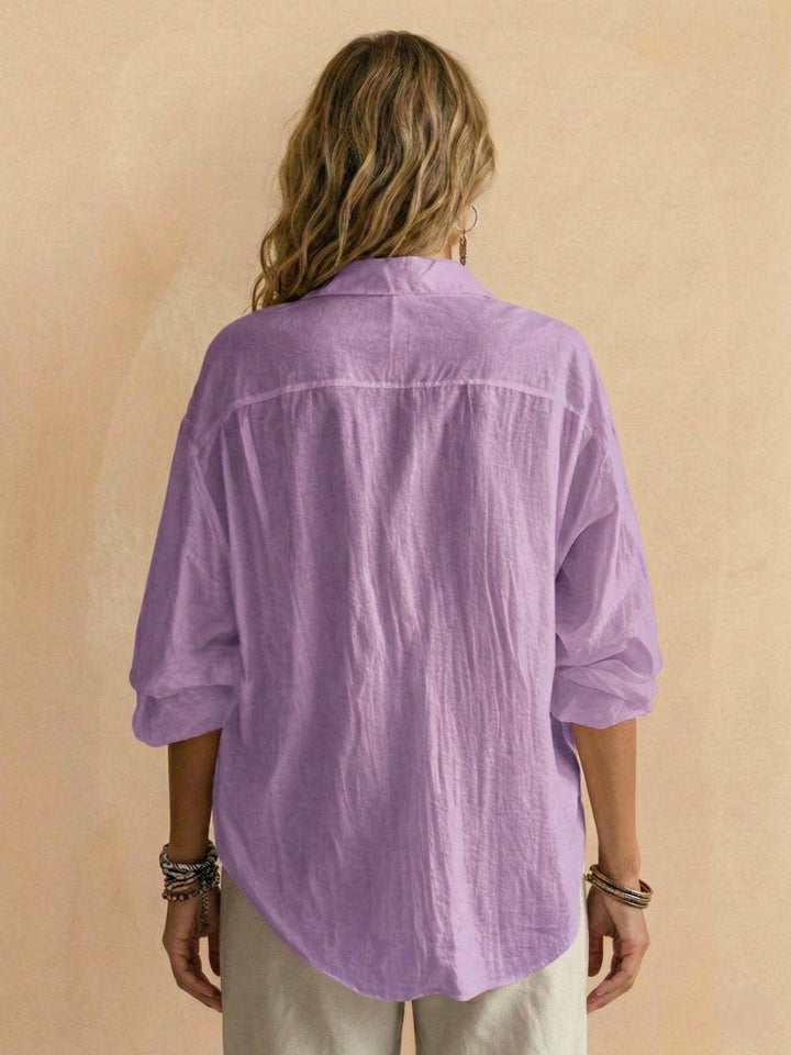 100% Cotton Popover Blouse