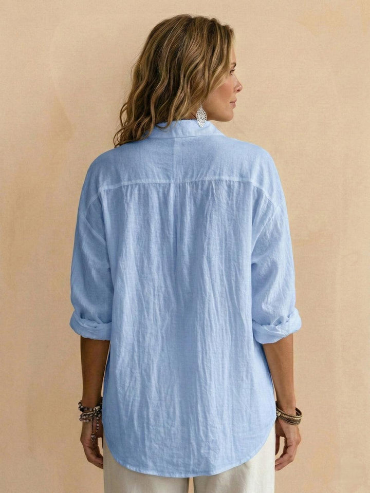 100% Cotton Popover Blouse