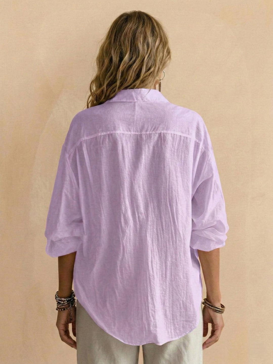 100% Cotton Popover Blouse