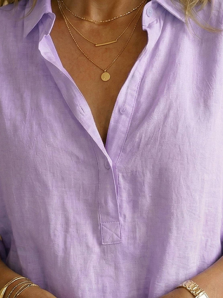 100% Cotton Popover Blouse