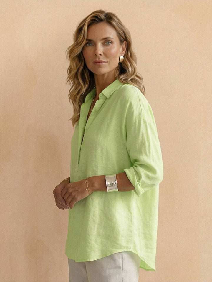 100% Cotton Popover Blouse
