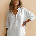 100% Cotton Popover Blouse