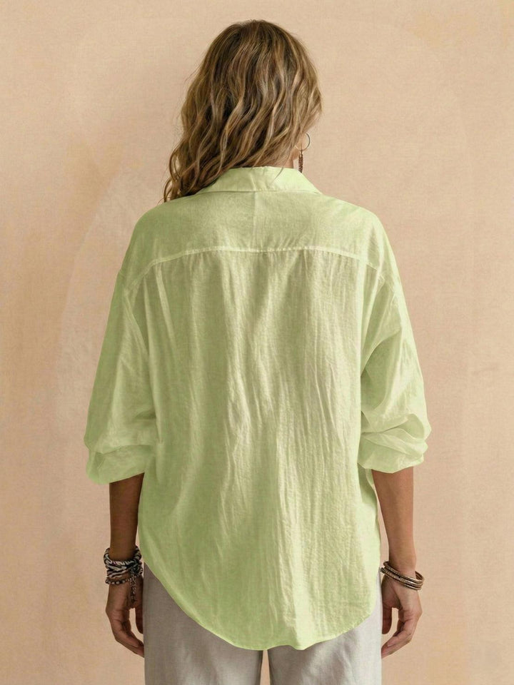 100% Cotton Popover Blouse