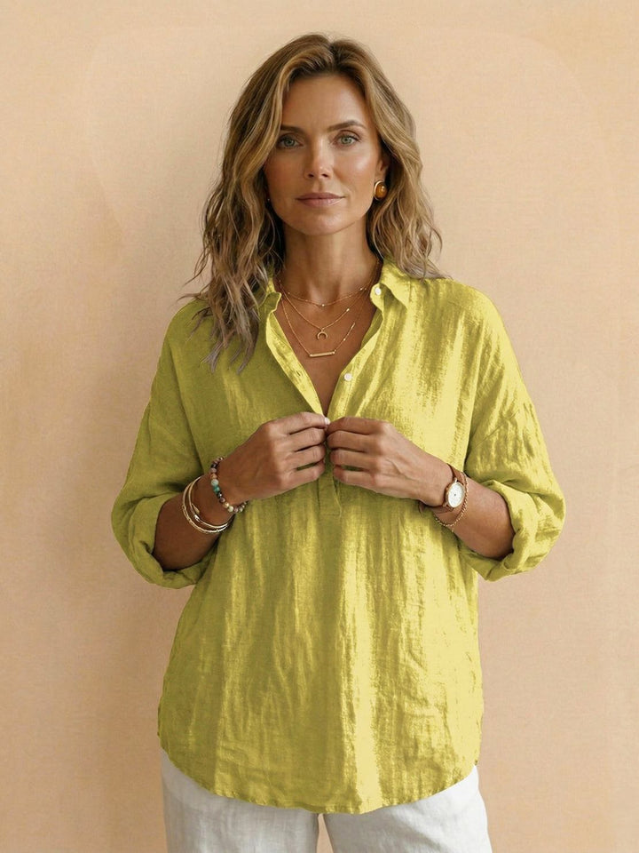 100% Cotton Popover Blouse