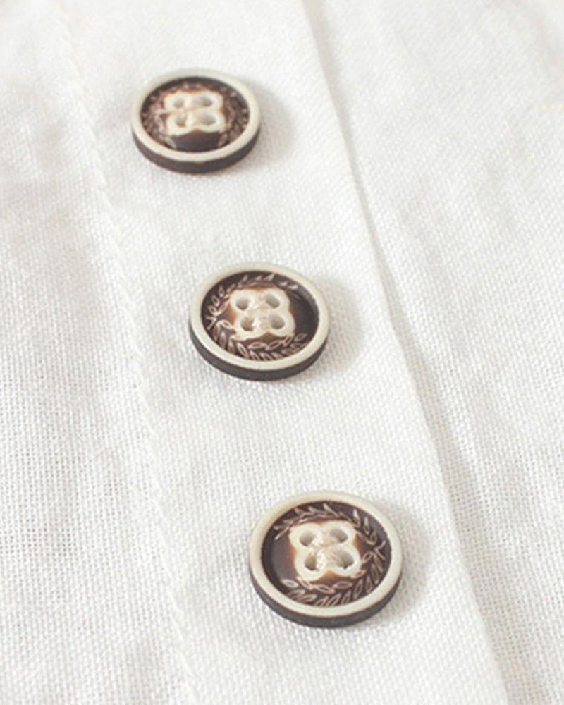 Effortless Button Detail Summer Blouse