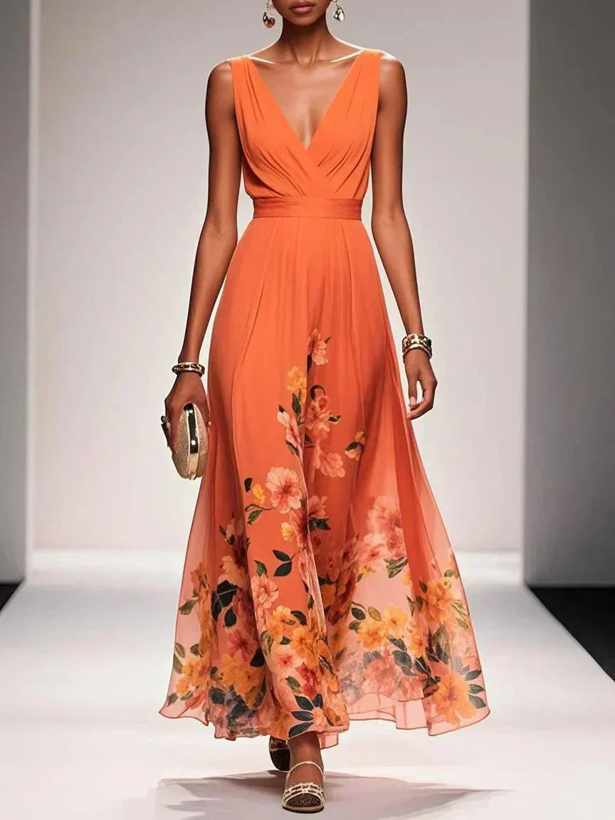 Women's Floral Print Wedding Guest Dress