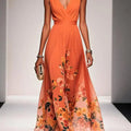Women's Floral Print Wedding Guest Dress