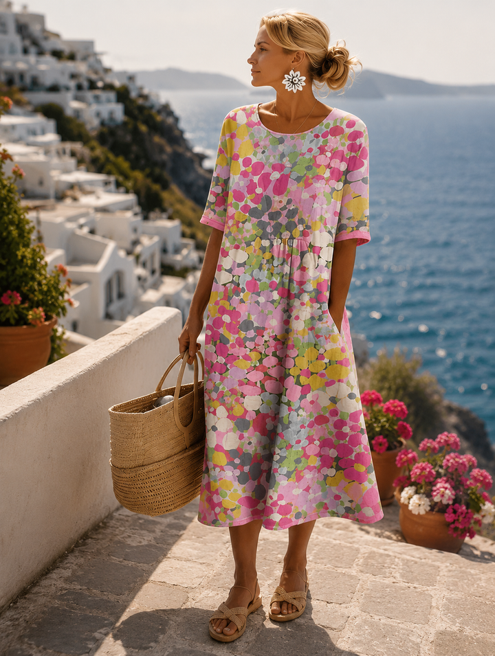Airy Floral Midi Dress