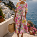 Airy Floral Midi Dress