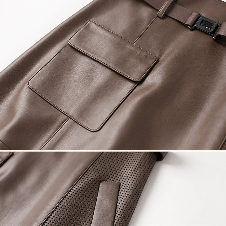 Vella Sheepskin Leather Skirt