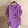 Effortless Button Detail Summer Blouse