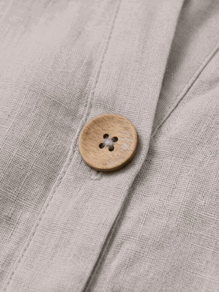 Pure Linen Age-Defying Button Detail Shirt