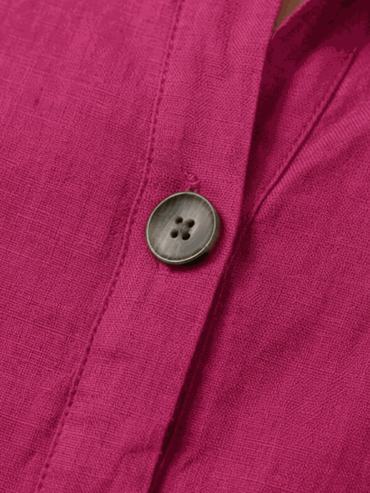 Pure Linen Age-Defying Button Detail Shirt