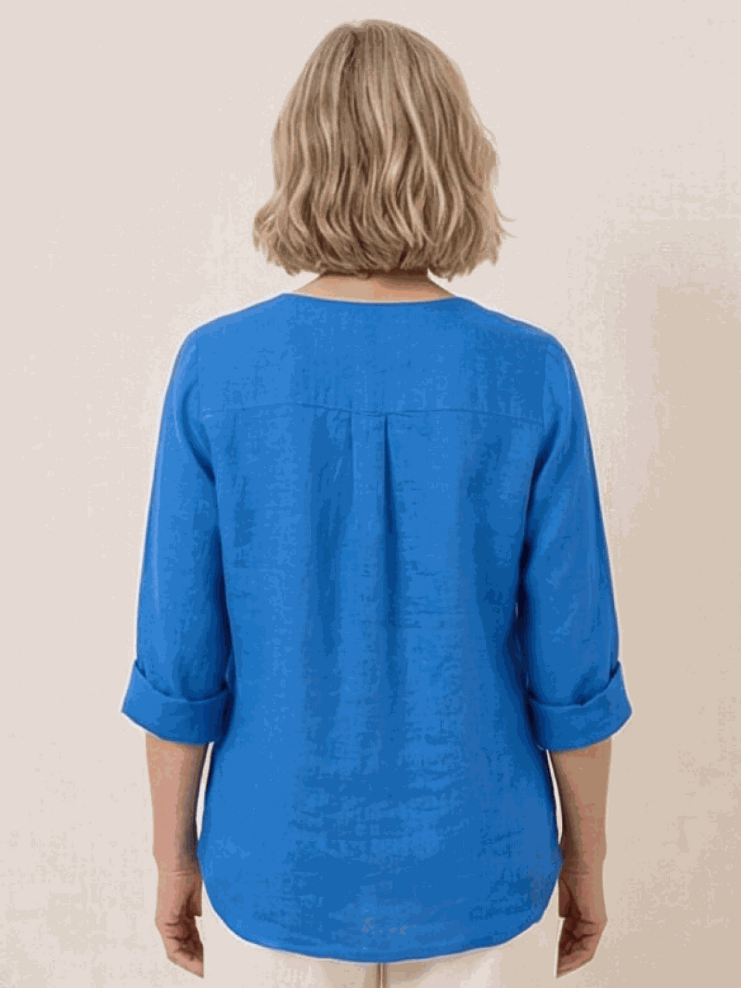 Pure Linen Age-Defying Button Detail Shirt
