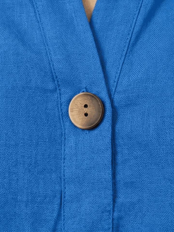 Pure Linen Age-Defying Button Detail Shirt