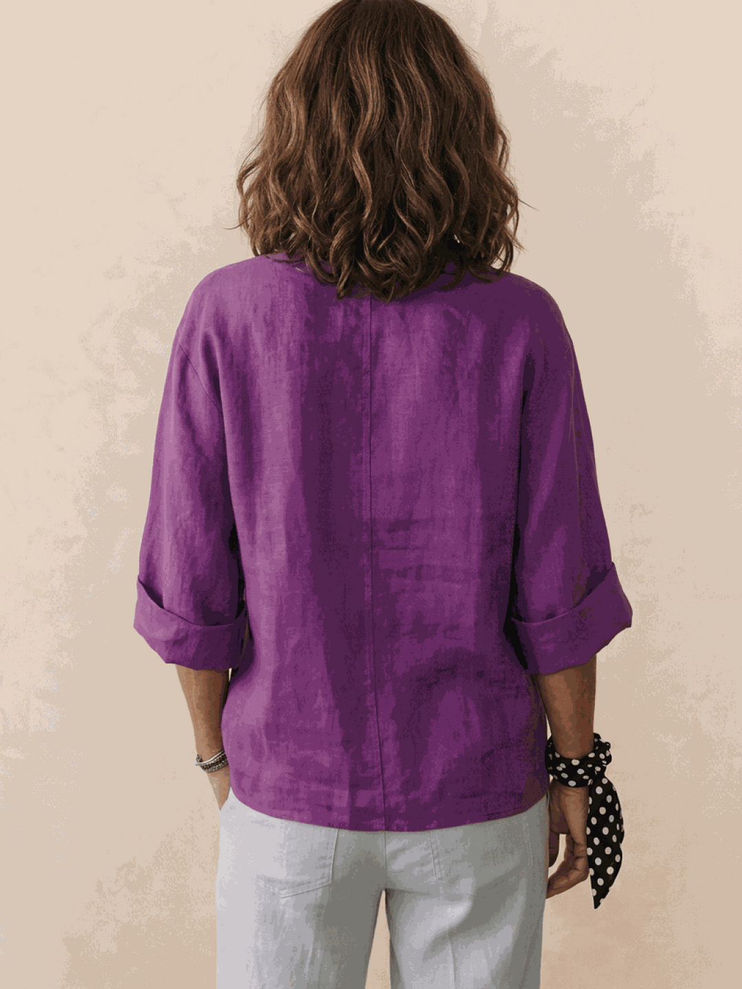 Pure Linen Age-Defying Button Detail Shirt