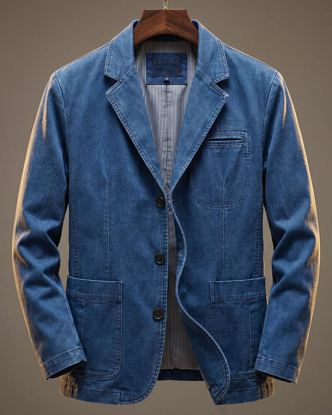 WASHED DENIM BLAZER FOR MEN