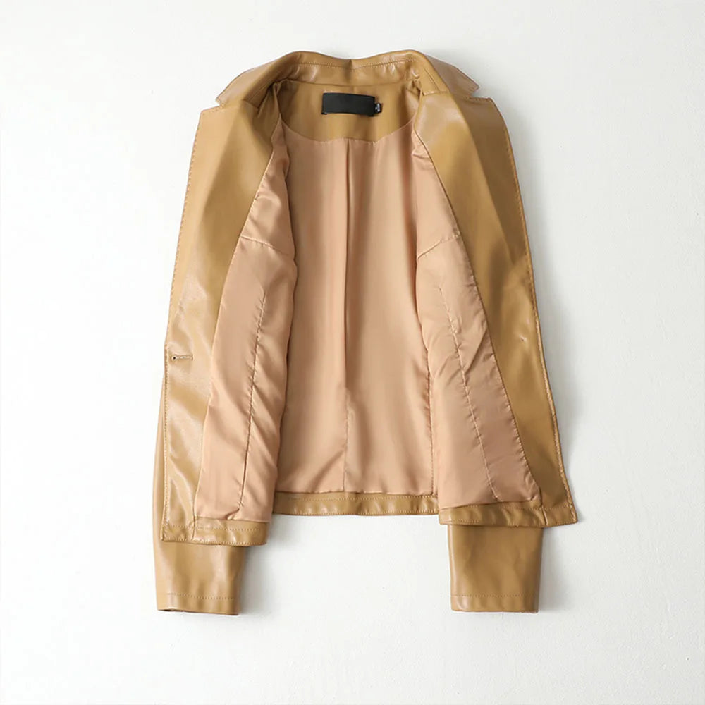 Vera Lambskin Leather Blazer