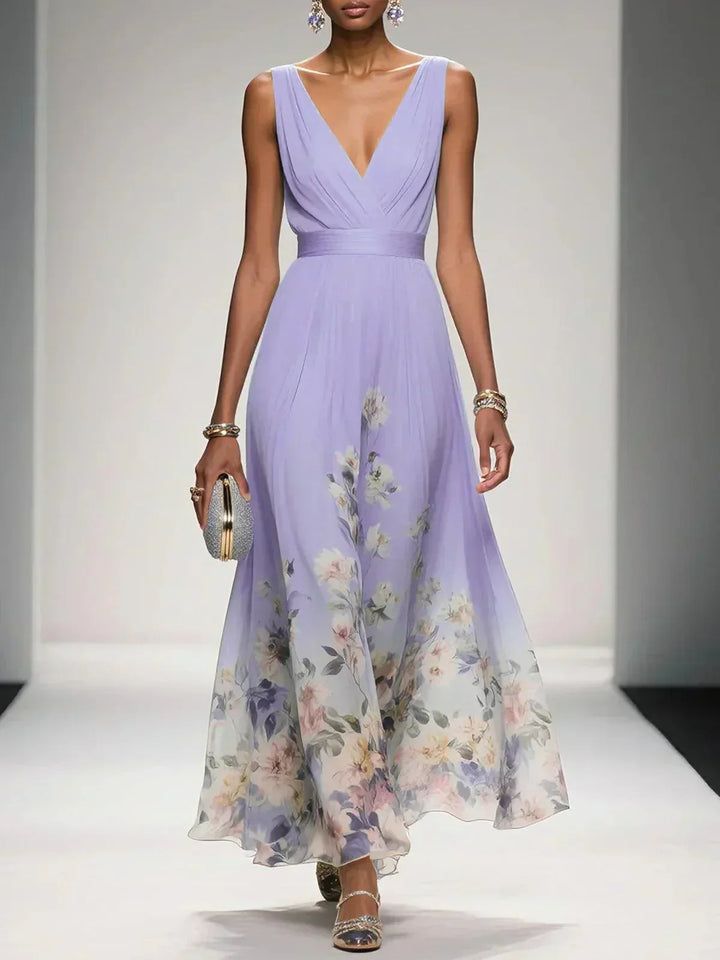Women's Floral Print Wedding Guest Dress