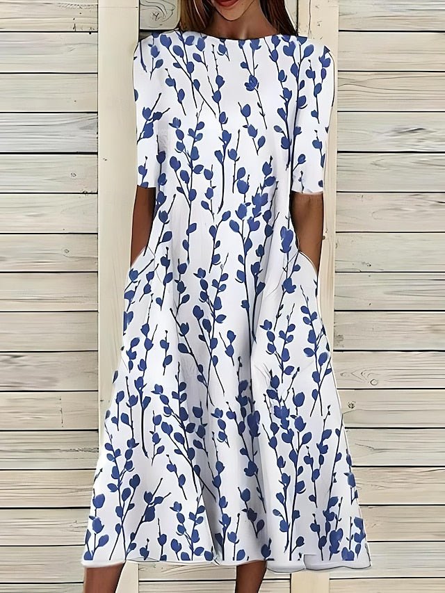 Coastal Flowers Midi Dress