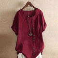 Effortless Button Detail Summer Blouse