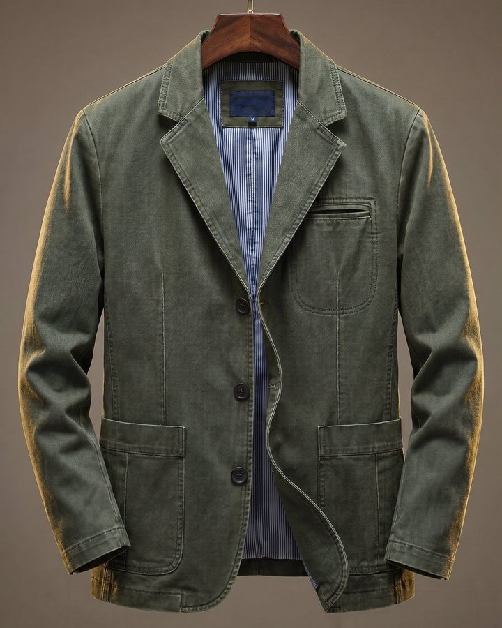 WASHED DENIM BLAZER FOR MEN