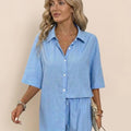 Coastal Linen Cotton Two Piece Set