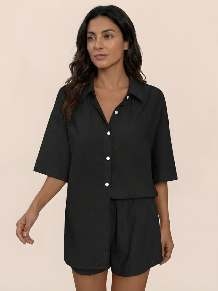 Coastal Linen Cotton Two Piece Set