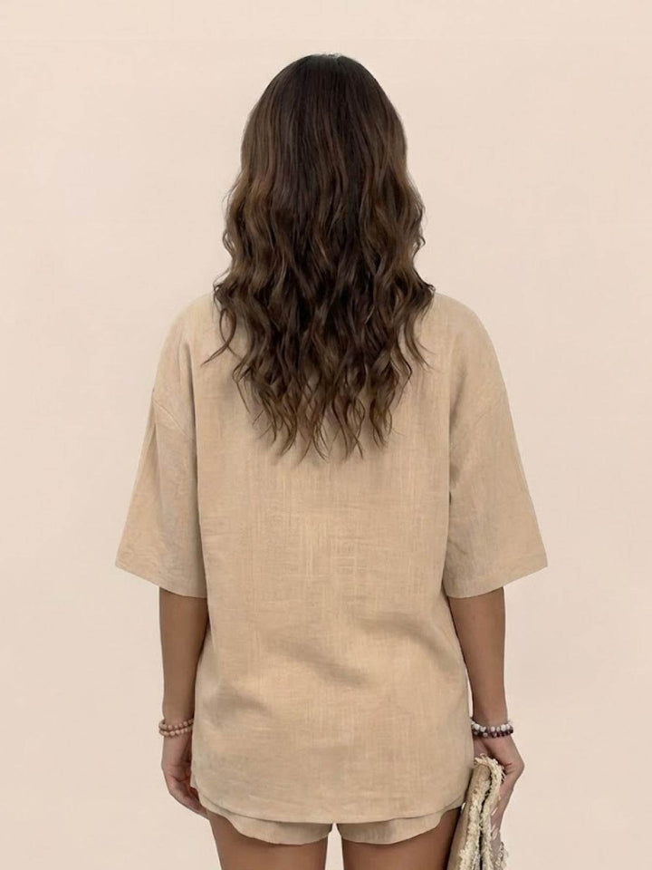 Coastal Linen Cotton Two Piece Set