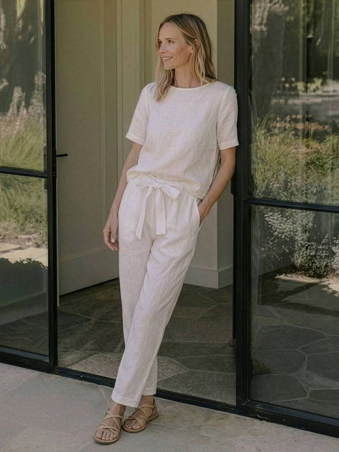 100% Cotton Linen Monochrome Co-ord