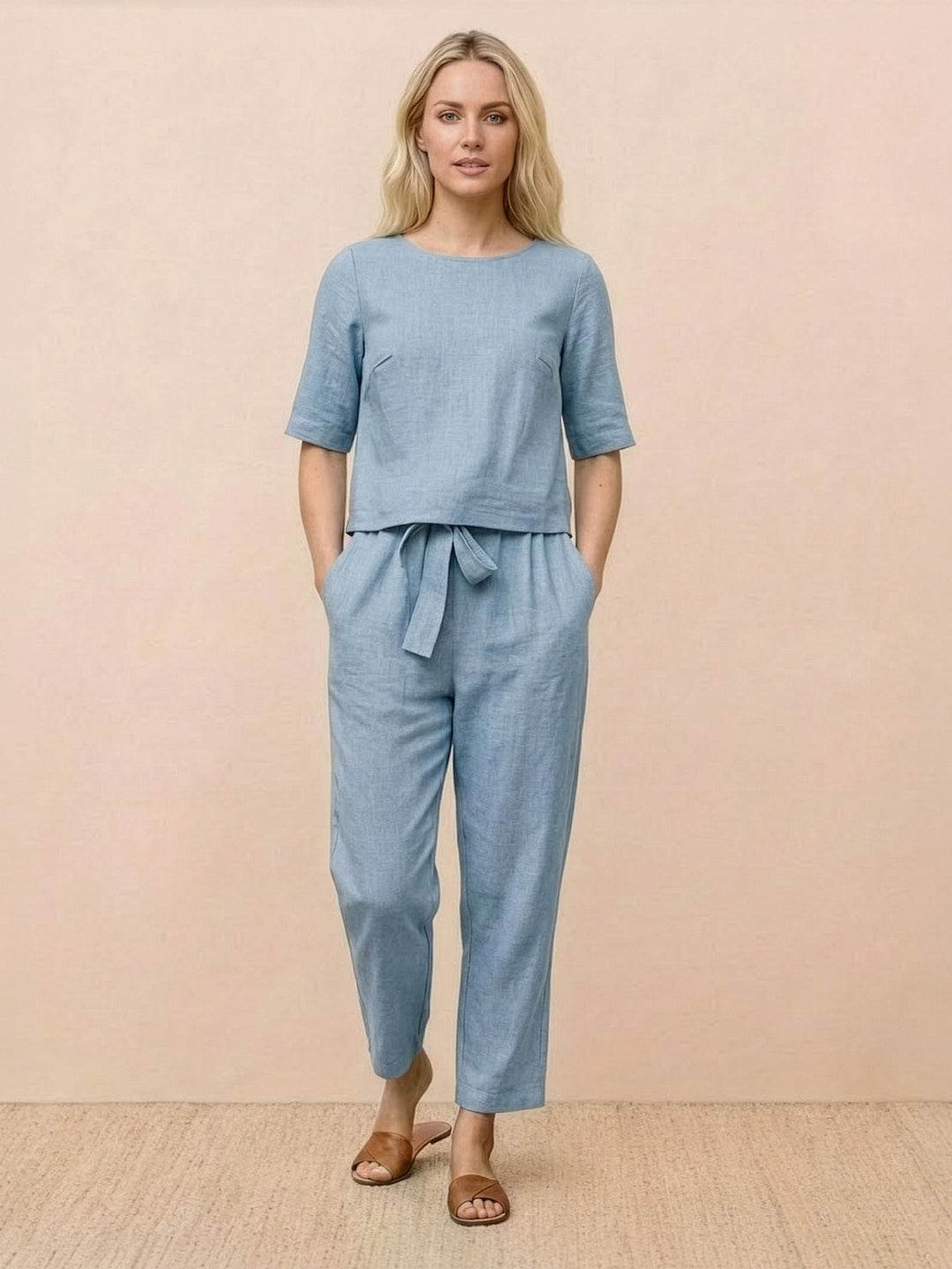 100% Cotton Linen Monochrome Co-ord