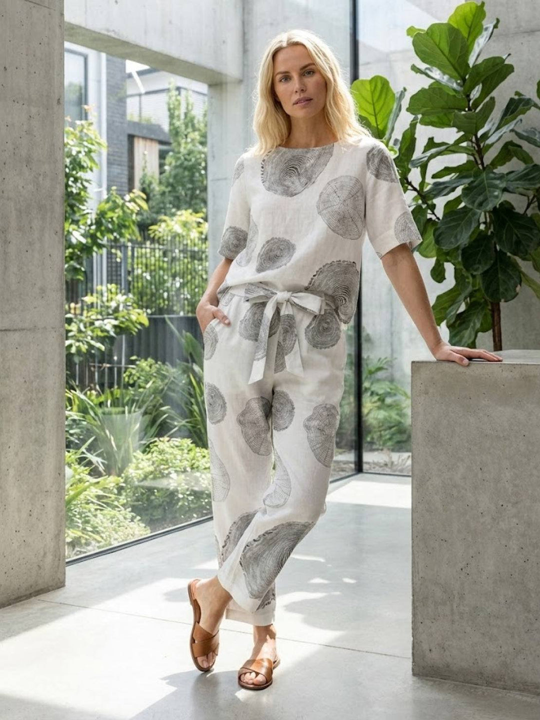 100% Cotton Linen Monochrome Co-ord