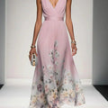 Women's Floral Print Wedding Guest Dress
