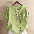 Effortless Button Detail Summer Blouse