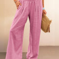 High-Waist Cotton Linen Palazzo Pants