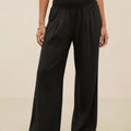 High-Waist Cotton Linen Palazzo Pants
