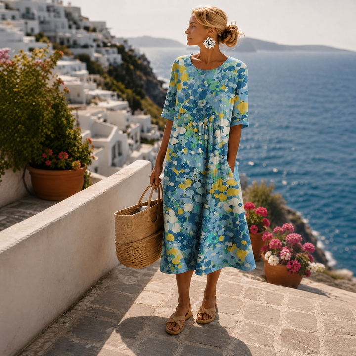 Airy Floral Midi Dress
