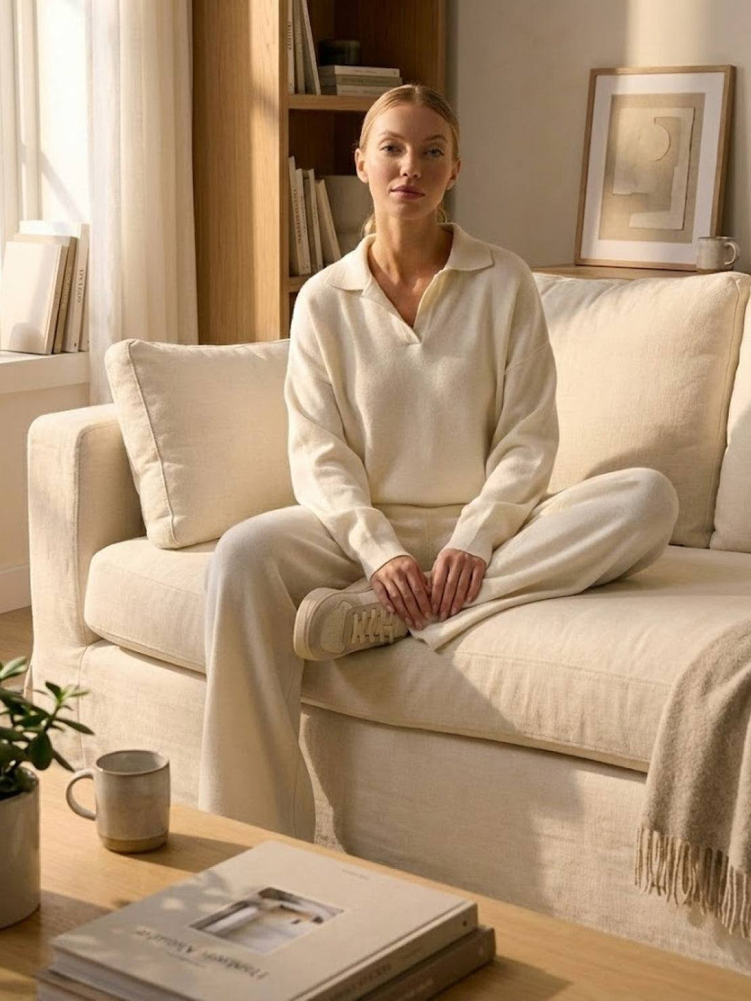 Plush & Preppy Camel Two-Piece Set