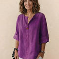 Pure Linen Age-Defying Button Detail Shirt