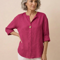 Pure Linen Age-Defying Button Detail Shirt